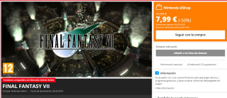 Final Fantasy VII - Nintendo Switch por 7.99€