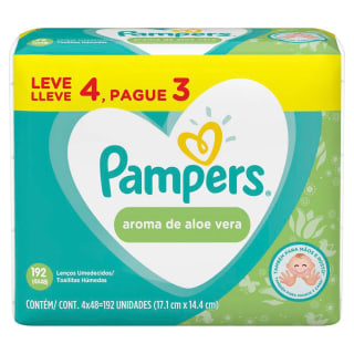 Lenços Umedecidos da Pampers com 192 Unid - R$ 20,99