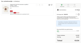 10% extra korting op de sale tot 50% bij Verbaudet