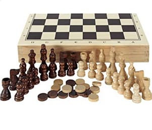 Ajedrez Aquamarine Games CP1070 damas y backgammon en estuche por 9,20€