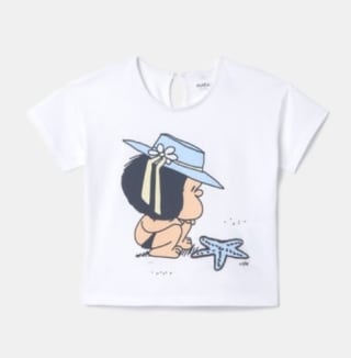Kids El Corte Inglés Camiseta Mafalda para bebé por 3,99€.