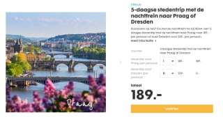 5-daagse stedentrip met de nachttrein naar Praag of Dresden vanaf €189 via de Hema