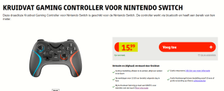 Kruidvat Gaming Controller voor Nintendo Switch voor €15,99