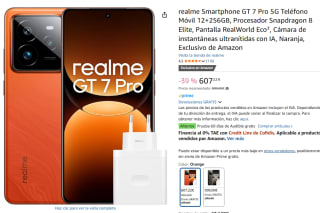Realme GT 7 Pro 5G de 12GB/256GB por 607,22€