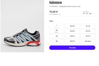 Zapatillas de Hombre Salomon XT RECKON GTX por 70€
