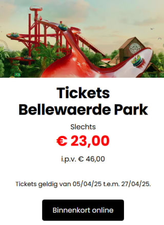 50% korting op Bellewaerde tickets