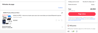 EJEAS V6 PRO + intercomunicador para casco de motocicleta por 18,55€