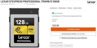 Lexar CFexpress Professional 128GB voor €129,95 bij Kamera Express