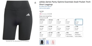 Adidas dames Panty Optime Essentials Stash Pocket Short voor €17,50 bij Amazon