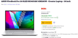 Vivobook 14 inch OLED Ultrabook voor €909 bij Bol.com