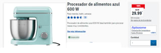 Procesador de alimentos 600 W por 29.99€