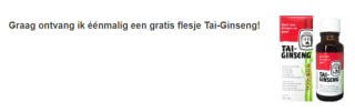 Gratis fles Tai-Ginseng aan te vragen bij Emonta
