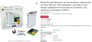 Microsoft Xbox 360 - MEGA replicamodel - Bouwset voor Verzamelaars met 1342 onderdelen voor €124,99 met Amazon prime