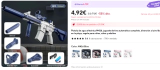 Pistola de agua eléctrica M416 por 4,92€