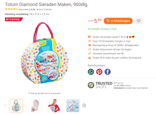 Totum Diamond Sieraden Maken, 900dlg. voor €5,99 bij Lobbes