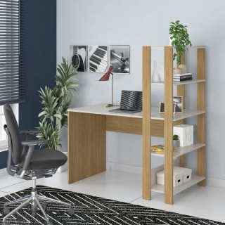 Escrivaninha com Estante Lateral, modelo MATCH da Artely - R$ 229,90