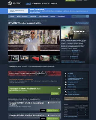 Videojuego HITMAN World of Assassination Steam Gratis
