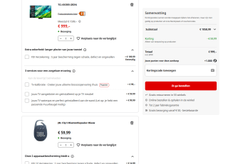 TCL 144Hz mini-led TV 65C855 (2024) + gratis jbl clip 5 bluetooth speaker voor €999 bij de MediaMarkt