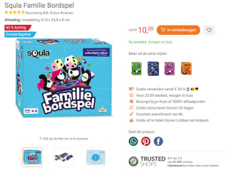 Squla Familie Bordspel voor €10 bij Lobbes