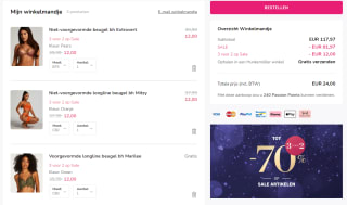 3 halen 2 betalen op de sale van Hunkemöller