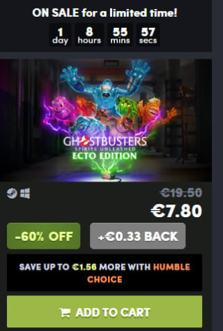 Ghostbusters: Spirits Unleashed Ecto Edition voor €6,47 bij Humblebundle