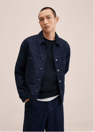 Sobrecamisa denim jaspeada Hombre por solo 12,60€