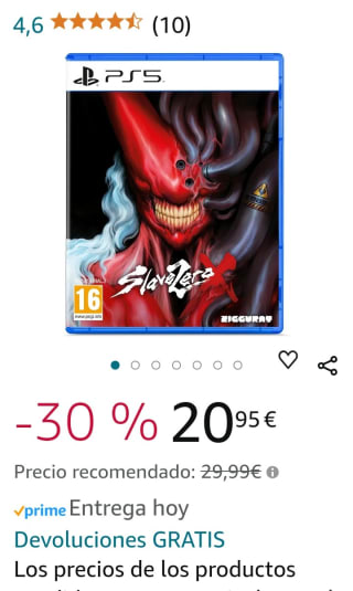 Slave Zero X PlayStation 5 por 20,95€.