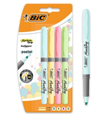 4 Subrayadores BIC Highlighter Grip a solo 2,99€