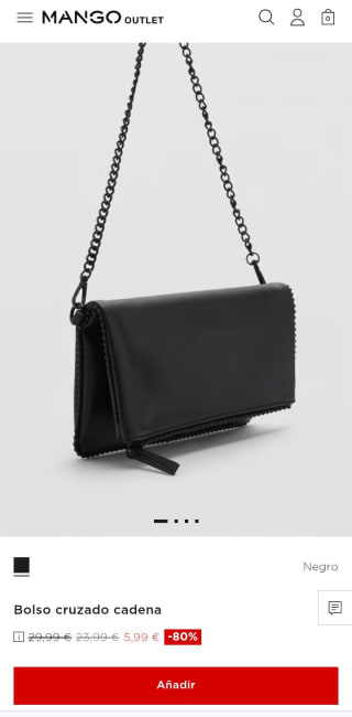 Bolso cruzado cadena por 5,99€