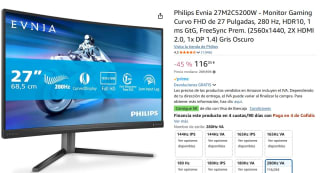 Philips Evnia 27M2C5200W - Monitor Gaming Curvo FHD de 27 Pulgadas por 116,05€