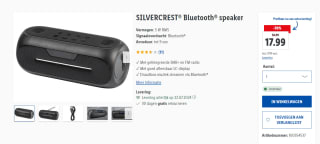 SILVERCREST® Bluetooth® speaker voor €17,99 in de Lidl webshop