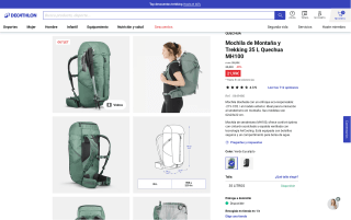 Mochila de Montaña y Trekking 35 L Quechua MH100 por 21,99€