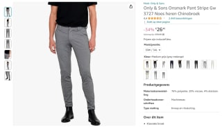 Only & Sons Onsmark heren chinobroek voor €26,40