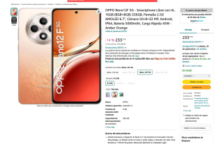 OPPO Reno12F 5G Libre con IA 16GB (8GB+8GB) 256GB por solo 233,77€