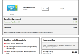 2-Pack Kleenex Family Tissues 128 stuks voor €2 bij Kruidvat