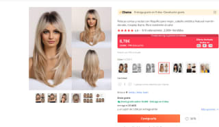 Pelucas desde 7,38€ en aliexpres