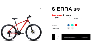 Bicicleta Sierra 29 por $7,499 en Alubike