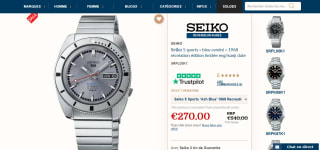 Montre Seiko 5 Sports 1968 Re-Creation Limited Edition SRPL03K1 + bracelet cuir (pas de frais d'importation) à 270€