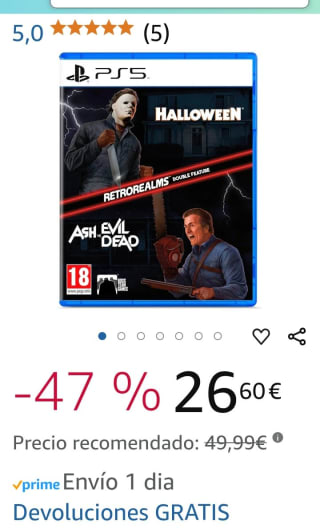 Halloween & Ash vs Evil Dead Retro Realms PS5 por 26,60€.
