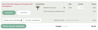 €2,50 korting op boeket Kensy bij Topbloemen