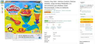 Hasbro Play-Doh Kitchen Creators Delicias Heladas por $131 en Amazon