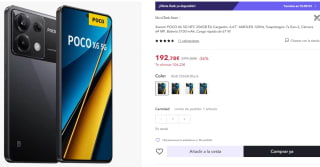 Xiaomi POCO X6 5G NFC de 8GB/256GB por 192,78€ (cuenta nueva por 180,78€)