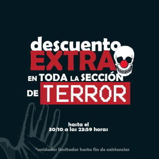 5% EXTRA Especial Halloween! Disfruta de un Descuento Extra en tus pedidos de Juegos de Terror.
