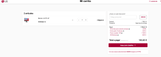 2 Monitores LG 24" IPS FHD 100Hz por 142,42€