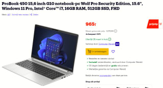 HP ProBook 450 15,6 inch G10 (85D30EA) voor €965 bij Bol.com