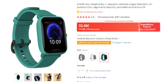 Reloj inteligente Amazfit Bip U por 29.19€