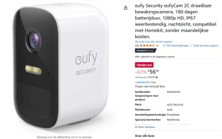 Eufycam 2C - 1 beveiligingscamera/ IP camera voor €56,99 bij Amazon