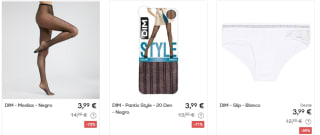Ropa interior de mujer y hombre DIM desde solo 0,99€ grandes ofertas