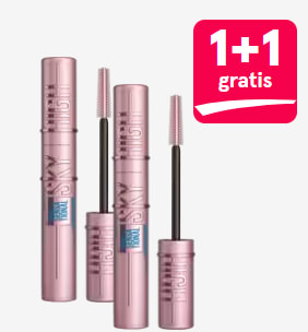1+1 gratis op alles van Maybelline bij Etos