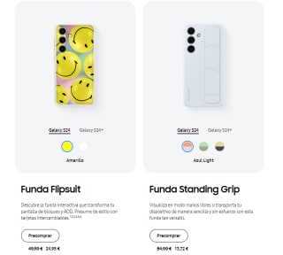 Fundas Samsung original S24 Ultra, S24+ y S24 por 13,72€